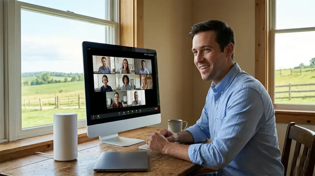 working from home rural internet