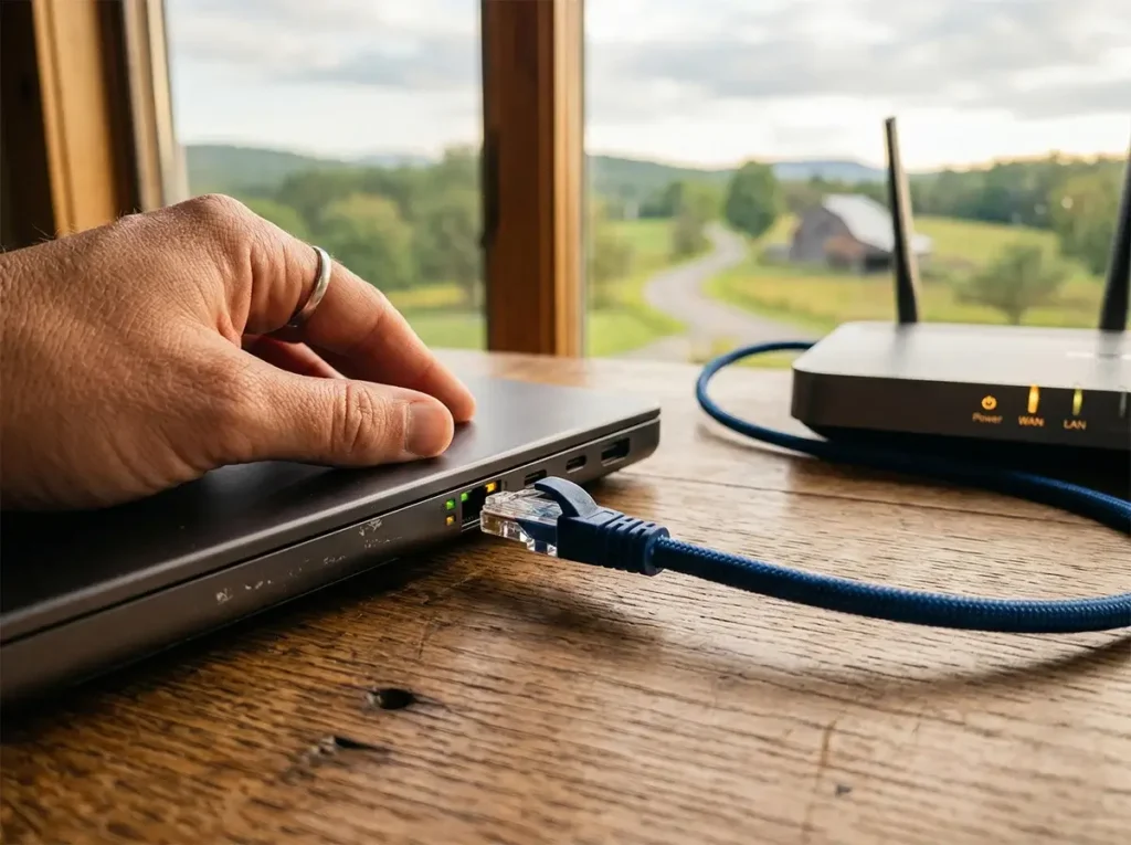 working from home rural internet