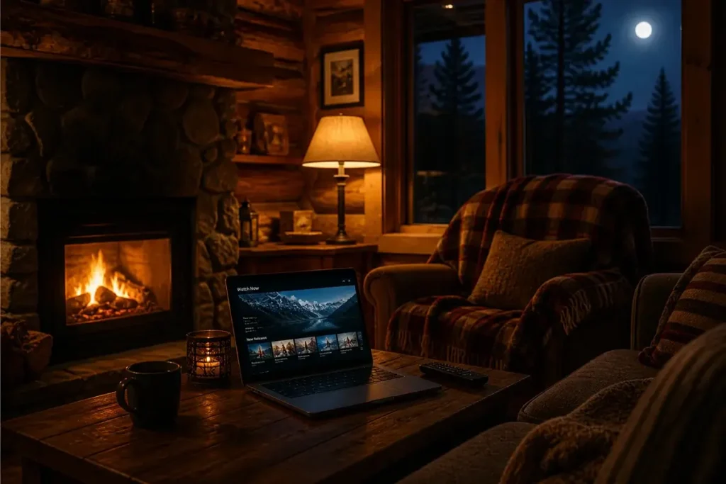 rural vacation home cabin internet